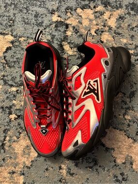 Louis Vuitton Tatic Red Sneaker Size 7LV (8-8.5US) Worn Lightly No Box
